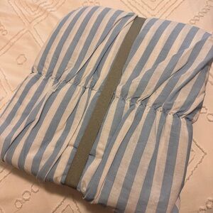 Urban Outfitters Blue and White Striped Duvet Cover